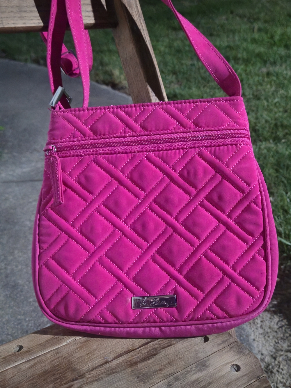 Vera Bradley Fuchsia Quilted Crossbody Bag